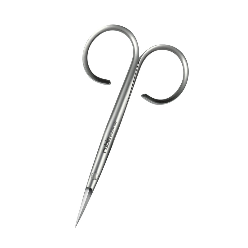 Rubis Stainless Steel Cuticle Scissors for Precise Fingernails and Cuticles, 1F002, Silver,Rubis Switzerland Swiss Made World Renowned Precision - BeesActive Australia