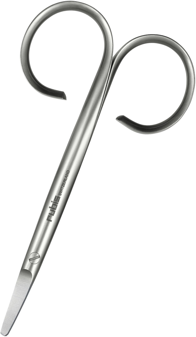 Rubis Stainless Steel Infant Nail Scissors for Precise Fingernails and Cuticles, 1F001, Silver,Rubis Switzerland Swiss Made World Renowned Precision - BeesActive Australia