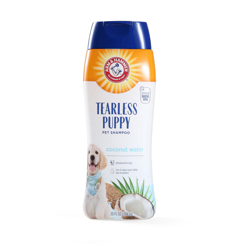 Arm & Hammer for Pets Tearless Puppy Shampoo | Gentle & Effective Tearless Shampoo for Puppies & All Dogs | Coconut Water Scent Your Dog Will Love, 20 Ounces - 1 Pack Puppy or Dog Shampoo 20 Fl Oz (Pack of 1) - BeesActive Australia
