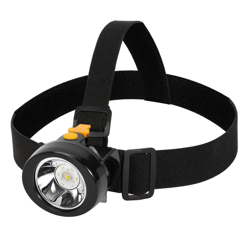 Rechargeable LED Cap Mining Lamp for Hard Hat Helmet, Waterproof Explosion-Proof Miner Headlight Flashlight for Outdoor Work, Tunnel, Coal Mine, Hunting, Fishing, Camping, Caving, Construction KL2.8LM-Yellow Button