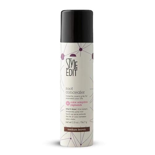 Style Edit Root Touch Up Spray, Medium Brown, 2 oz 2 Ounce (Pack of 1)
