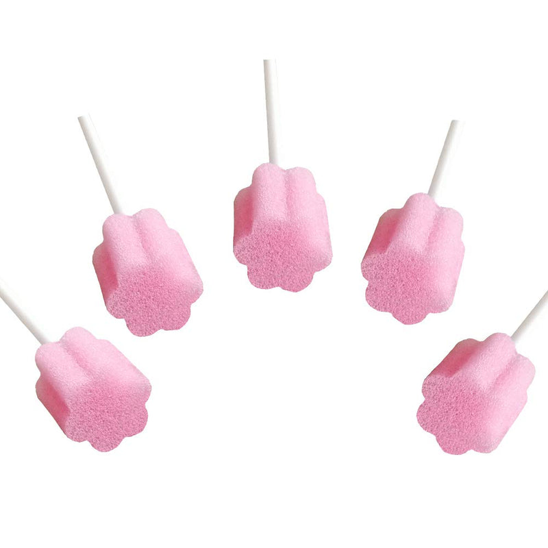 Disposable Oral Care Swabs-Untreated Mouth Cleaning and Care Sponge Swabsticks Speech Therapy Tools/Swabs Pink 300 Counts - BeesActive Australia