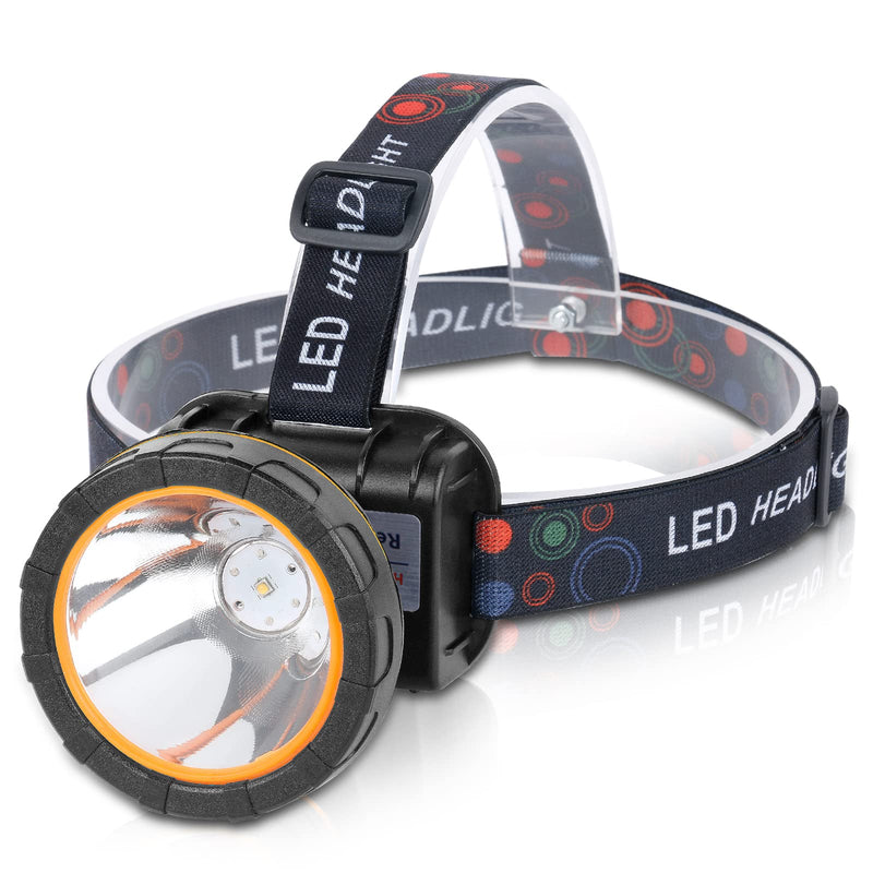 20W Superbright Coon Hunting Lights, High Lumens LED Headlamp with 2 Light Modes, Waterproof & Rechargeable Flashlight, Perfect for Outdoor Hiking, Hunting, Fishing, Night Activities Black-White light