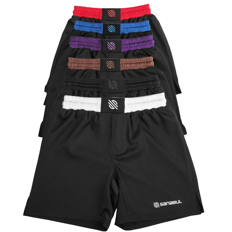 Sanabul Essential MMA Shorts for Men Boxing No Gi Jiu Jitsu Grappling BJJ Shorts 36 White