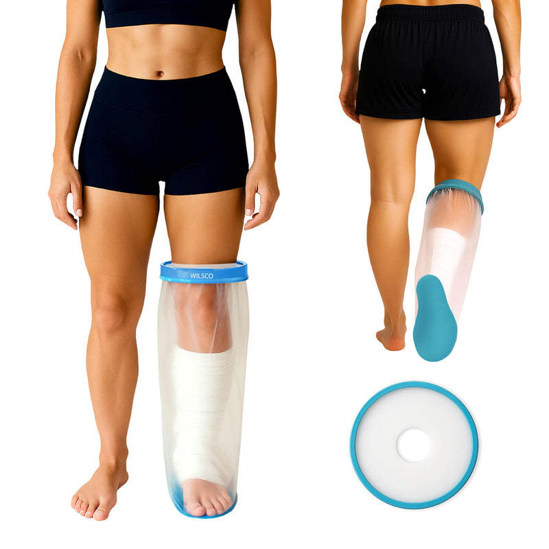 100% Waterproof Adult Cast Covers for Shower Leg, Resuable 28" Long,Easy to wear, Cast shower cover leg,foot bag for showering, post surgery waterproof foot boot covers, Plastic bag to cover leg - BeesActive Australia