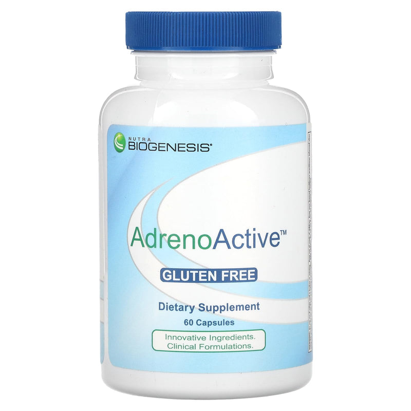 Nutra BioGenesis AdrenoActive - Helps Support Healthy Stress Response - Gluten Free - 60 Capsules