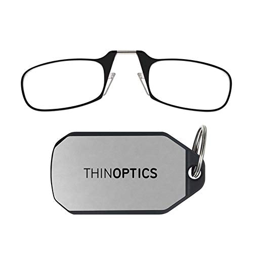 ThinOptics Reading Glasses + Keychain Case | Black Frame, 1.50 Strength Readers - Amazon Bookstore Featured Product