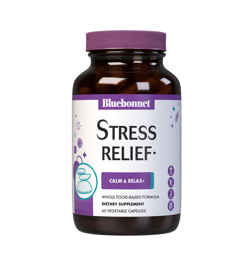 BlueBonnet Nutrition Targeted Choice Stress Relief Whole Food Based | Rhodiola Relaxing Calm Mood Supplement for Women & Men; Non-GMO, Vegan