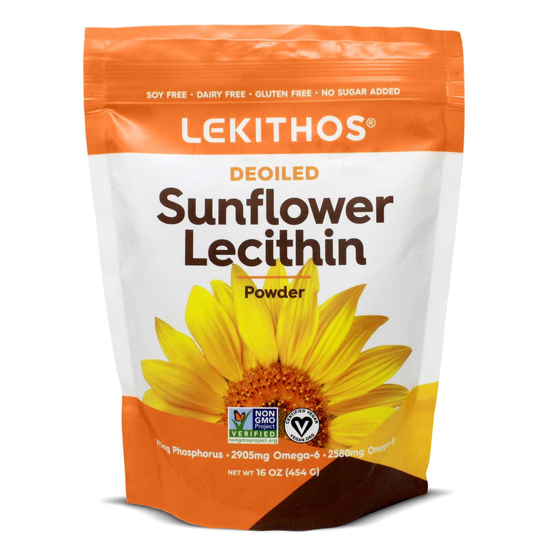 Sunflower Lecithin Powder - 16 oz - Rich in Phosphatidyl Choline - Non-GMO Project Verified - Soy Free 1 Pound (Pack of 1)