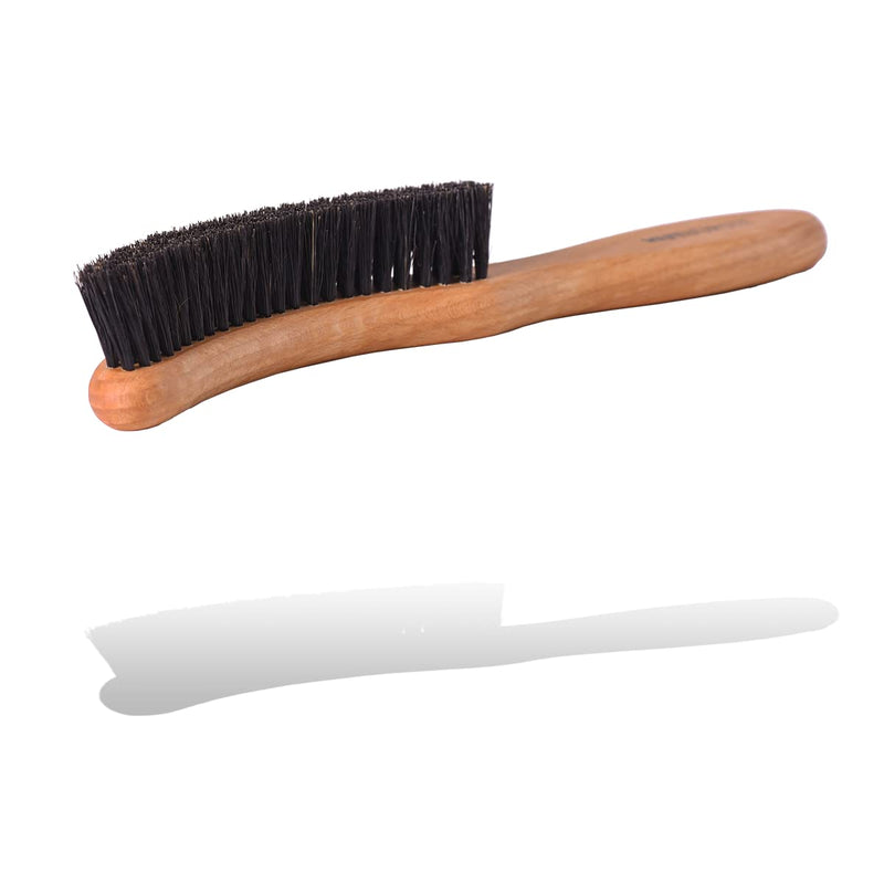 Valentino Garemi Traditional Hat Cleaning Brush | Remove Dust, Dry Stains, Rain Spots, Sweat Marks, Pet or Human Hair | Genuine Boar Hair Made in Germany (Black Bristles) Black Bristles - BeesActive Australia