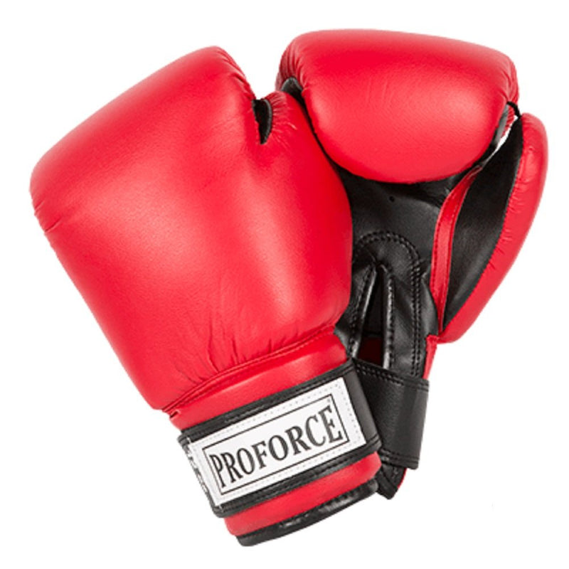 ProForce Unisex Leatherette Boxing Gloves Red/Black 10 oz.