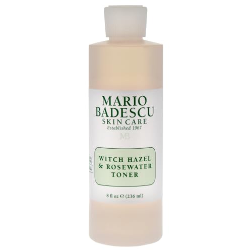 Mario Badescu Alcohol Free Witch Hazel Facial Toner for Aging Skin, Infused with Lavender/Rose Water and Aloe Vera, Face Toner for Combination or Dry Skin, 8 Fl Oz Rosewater