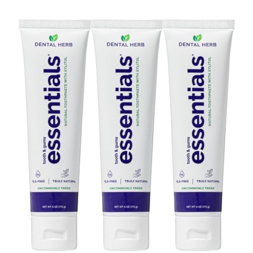 Dental Herb Company Essentials Fluoride-Free Toothpaste, 3 Pack, 4 oz
