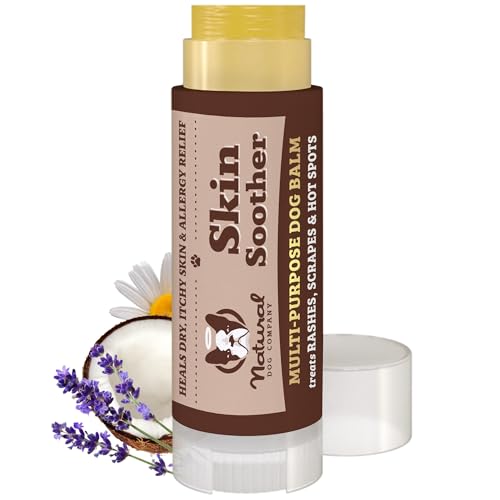Natural Dog Company Skin Soother Balm for Irritation, Allergy & Itch Relief for Dogs, Hot Spot Treatment, Dog Moisturizer for Dry Skin, Healing Ointment, Coconut Oil & Vitamin E (0.15oz Travel Stick) Travel Stick (0.15 oz)