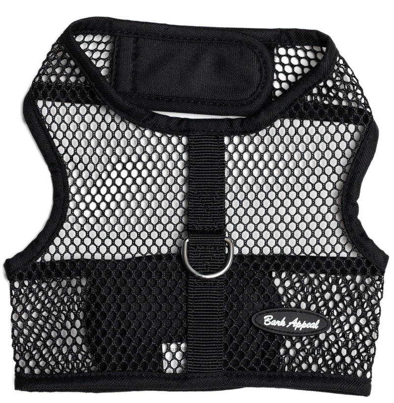 Bark Appeal Black Wrap N Go Dog Harness for Small-Medium Pets – Soft Solid Mesh Vest Harness for Dogs, Puppies, Kittens & Cats – Easy Buckle-Free Design for a Comfortable Fit – Large - BeesActive Australia