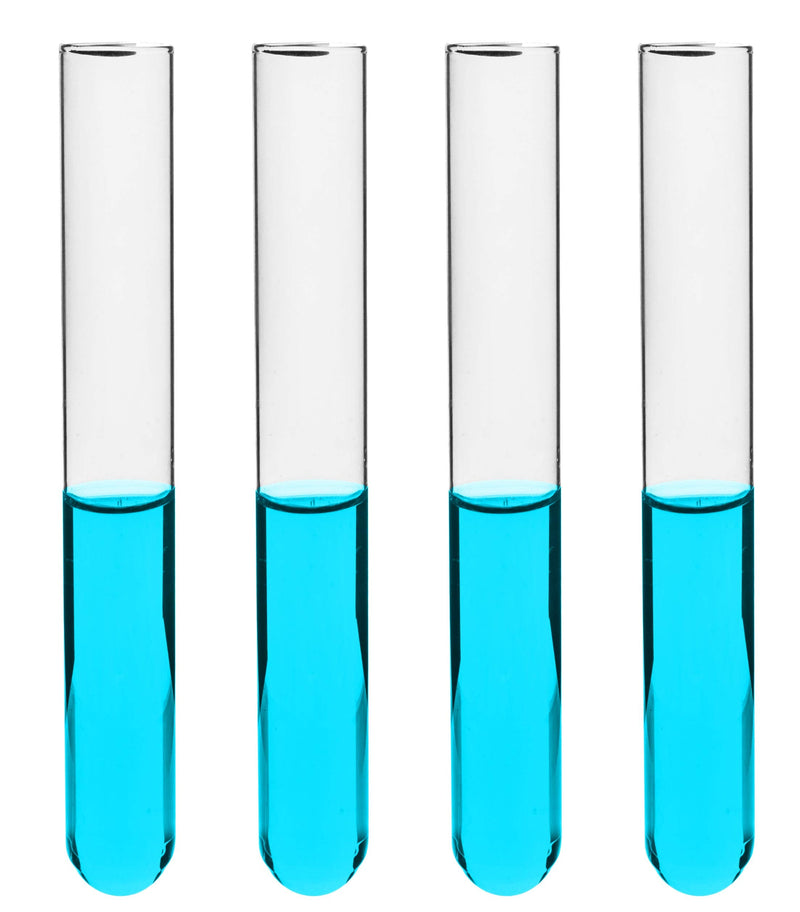 EISCO 100PK Test Tubes, 5ml - Borosilicate 3.3 Glass - 1mm Thick Walls, Rimless - Superior Heat & Chemical Durability - 3" Tall, 0.5" Diameter - Fire Polished Ends