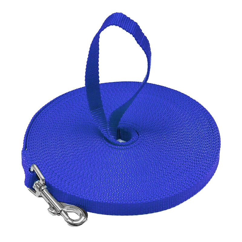 Downtown Pet Supply - Long Dog Leash - Dog Training Leash - Recall & Obedience Dog Training Tools - Nylon - 100 ft - Blue Dog Leash 100 Foot - BeesActive Australia