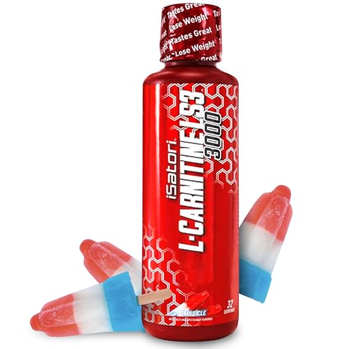 iSatori L-Carnitine LS3 3000 - Boost Energy & Metabolism, Triple-Blend L-Carnitine Liquid Supplement, Low-Calorie, Keto-Friendly, Stimulant, Sugar & Gluten-Free, Bombsicle Flavor (32 Servings)