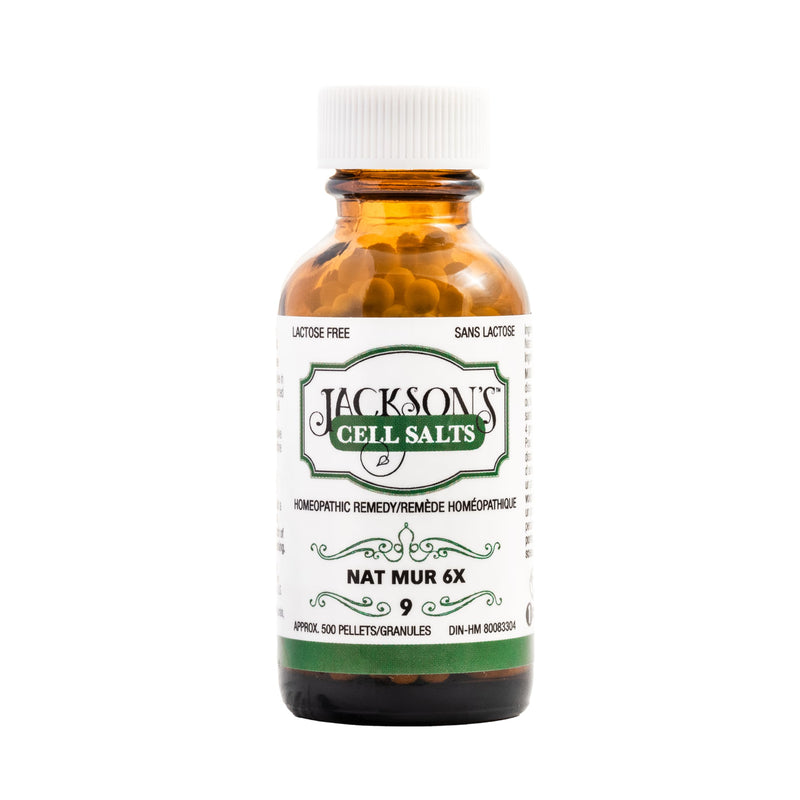 Jackson‚Äôs #9 Cell Salt NAT Mur 6X (500 Pellet Bottle) ‚Äì Certified Vegan, Lactose-Free Schuessler Tissue Salt Natrum Muriaticum 6X Unflavored 500 Count (Pack of 1) - BeesActive Australia