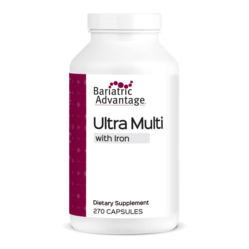 Bariatric Advantage Ultra Multivitamin with Iron, 270 Capsules | Ultra Multi with Iron, Capsule Format Multivitamin, Full B Vitamin Complex, with Vitamin C, Chromium and More 270 Count (Pack of 1)