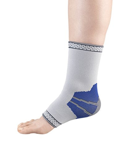 Champion Elastic Ankle Support Compression Sleeve, Gray, X-Large