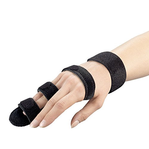 OTC Finger Immobilizer Hand Splint, Fracure Recovery Support, Medium, Black