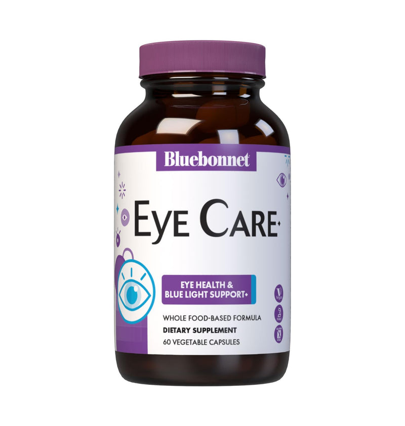 Bluebonnet Nutrition Eye Care Macular & Blue, Eye Health & Blue Light Support*, Vegan, Kosher-Certified, Gluten-Free, Dairy-Free, 60 Vegetable Capsules, 30 Servings | Vegan, Kosher, Gluten-Free, Dairy-Free