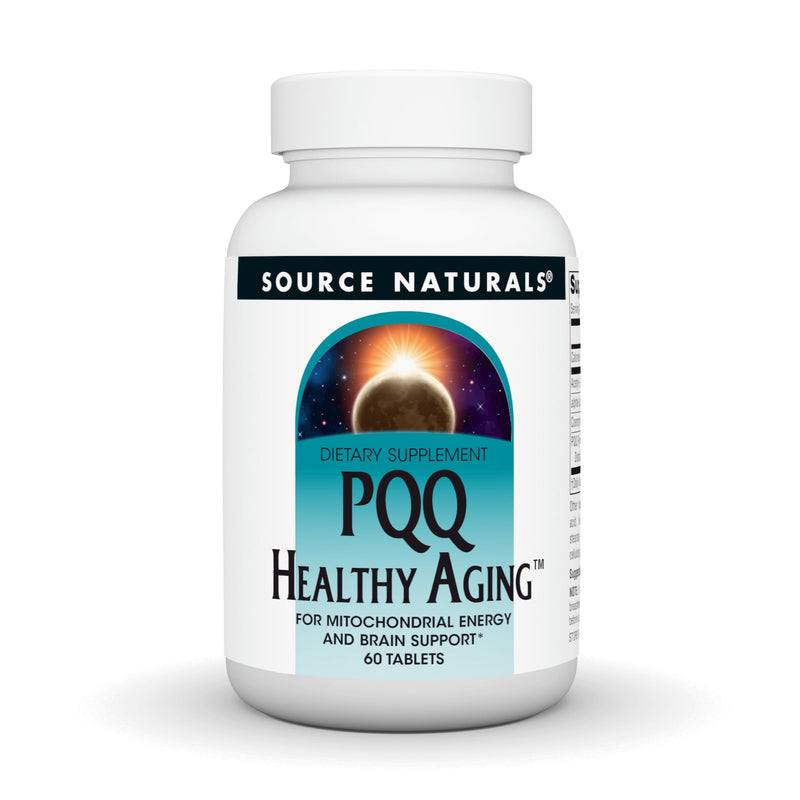 Source Naturals, PQQ Healthy Aging - 10 mg - 60 Tablets | For Mitochondrial Energy & Brain Support 1 Count (Pack of 60)