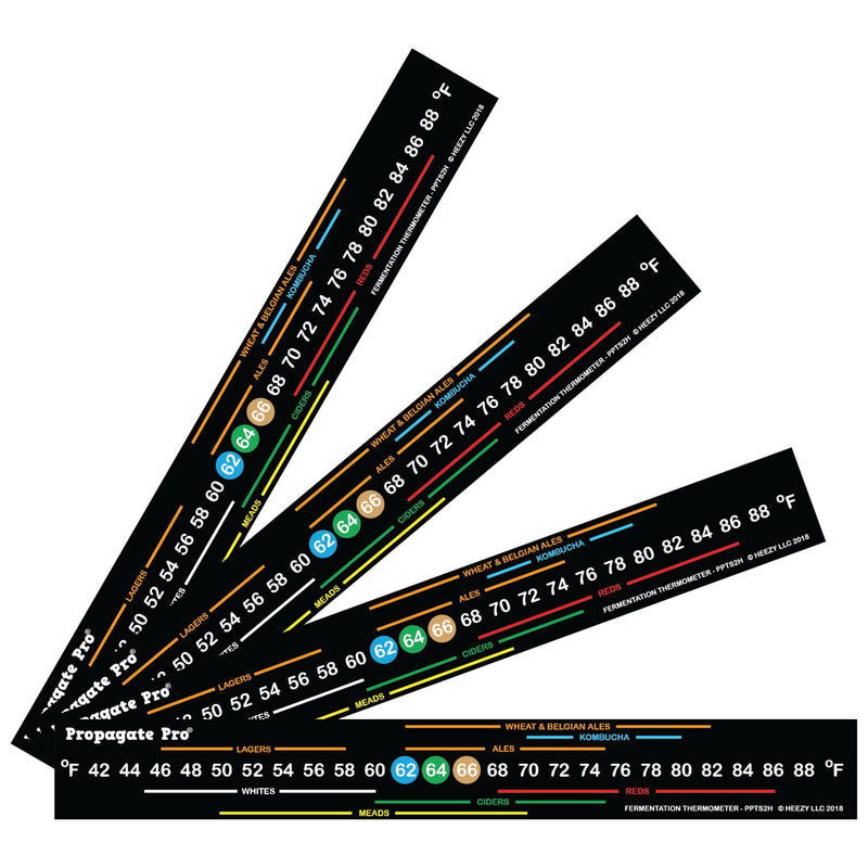 Stick On Brewing Thermometer Strip | Adhesive Temperature Display Sticker For Carboys & Buckets/Fermentors | Homebrew Fermenting, Brewers, Wine, Beer, Kombucha 42-88F (4) 4 - BeesActive Australia