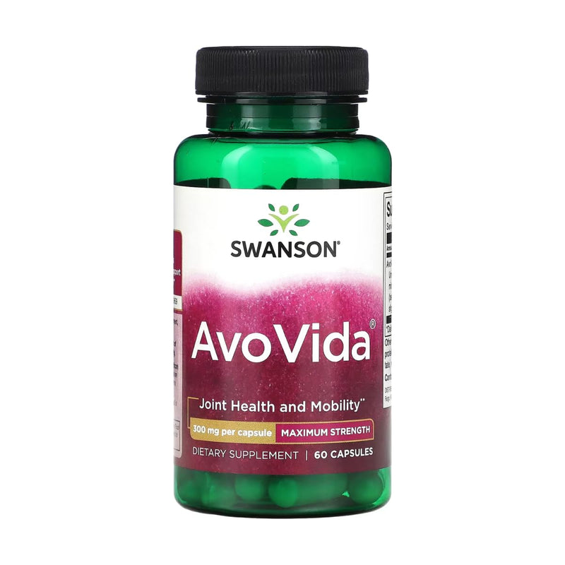 Swanson AvoVida Joint Health Supplement, 300 mg, 60 Capsules, 3 Pack | Supports Joint Tissues, Cartilage, and Mobility Using Natural Ingredients, Promotes Flexibility and Connective Tissue Health 60 Count (Pack of 3)