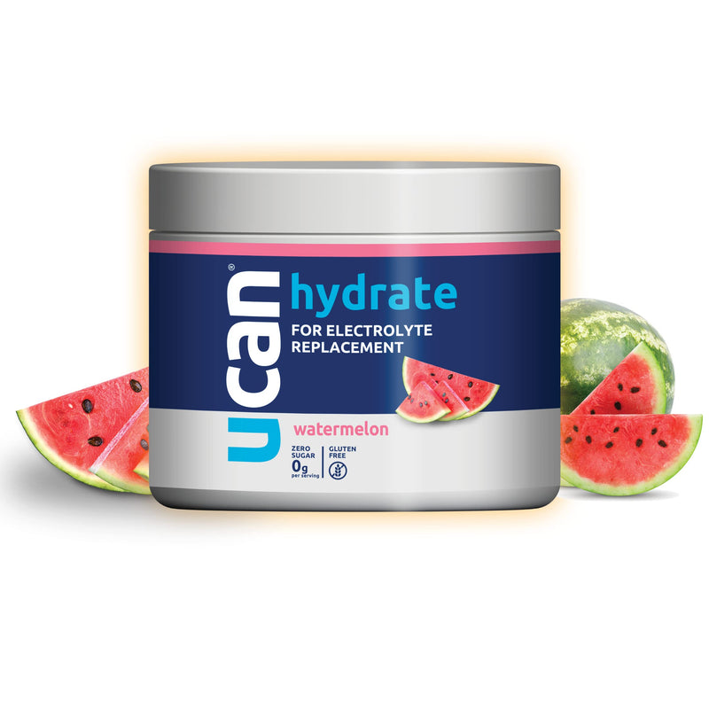 UCAN Hydrate Electrolyte Drink Mix, Watermelon, Sugar-Free Hydration Powder, Keto, Non-GMO, Vegan, All Natural, Gluten-Free, 30 Servings (3.15 Ounces) - BeesActive Australia