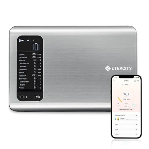 Etekcity Food Kitchen Scale with Nutritional Calculator, Smart App, 11lb Stainless Steel 1