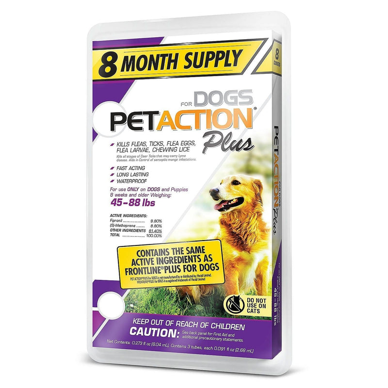 Pet Action Plus for Dogs, 8 Doses - 45 to 88 lbs. - BeesActive Australia