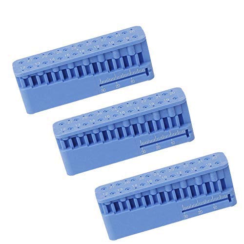 Ximimark Dental Autoclavable Endodontic Files Block Measuring Instrument Ruler,3Pack