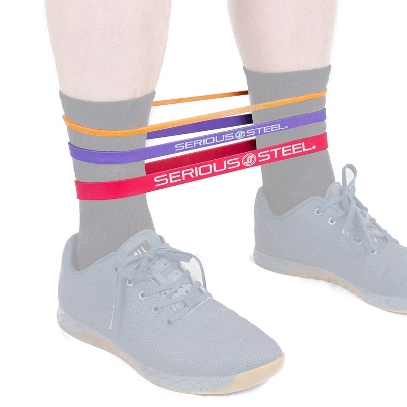Short Resistance Bands - 12" by Serious Steel Fitness Set (#0, 1, 2)