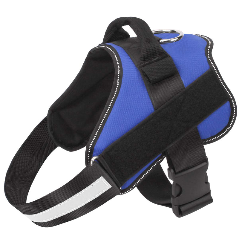 Bolux Dog Harness, No-Pull Reflective Dog Vest, Breathable Adjustable Pet Harness with Handle for Outdoor Walking - No More Pulling, Tugging or Choking (Blue, S) Small (Pack of 1) Blue - BeesActive Australia