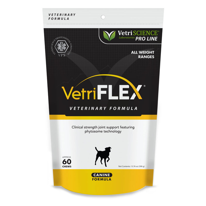 VetriScience VetriFlex Canine Formula - Active Joint Support Supplement for Dogs - Wellness Bites Support Comfortable Movement & Joint Relief - Agility & Flexibility Aid for Dogs - 60 Chews - PawsPlanet Australia