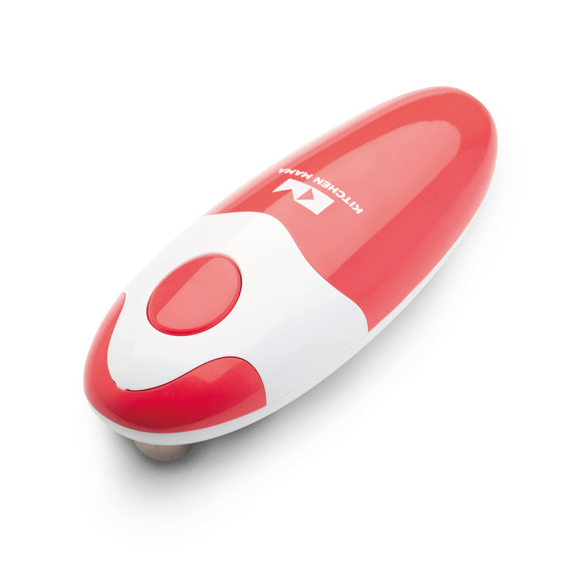 Kitchen Mama Auto Electric Can Opener: Open Your Cans with A Simple Push of Button - Automatic, Hands Free, Smooth Edge, Food-Safe, Battery Operated, YES YOU CAN (Red) Red - BeesActive Australia