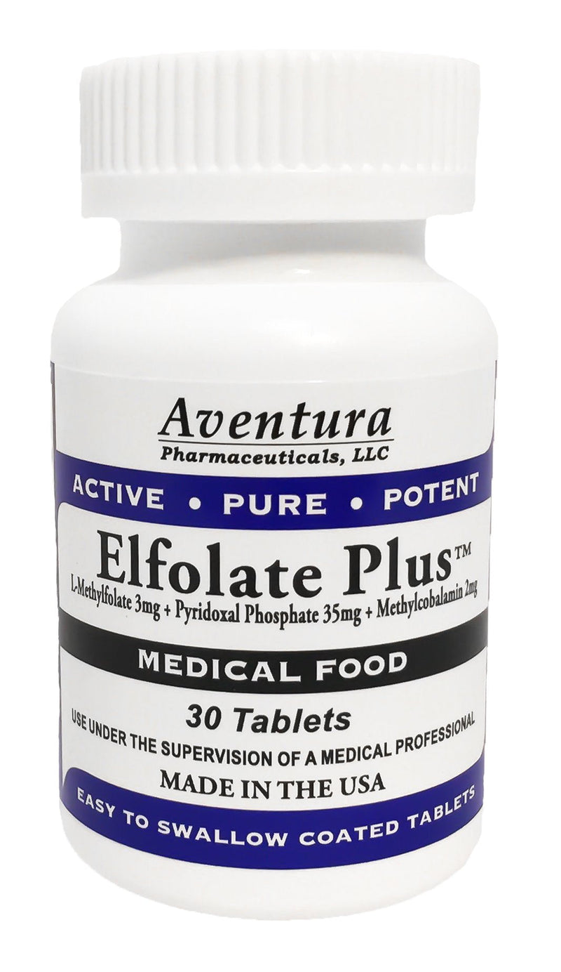 Plus® 3mg L-Methylfolate Methyl Folate Methylfolate Medical Food Supplement Professional Strength Active Pure Potent 30 Tablets