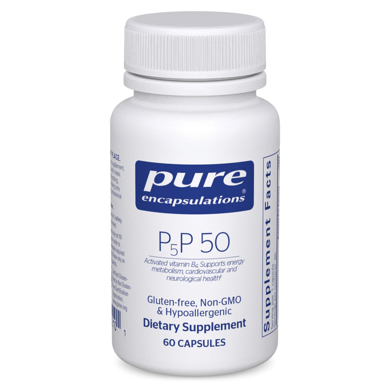 Pure Encapsulations P5P 50, 60 Capsules | Vitamin B6 Supplement to Support Metabolism*, Supports Energy Metabolism, Heart, and Brain Health* 60 Count (Pack of 1)