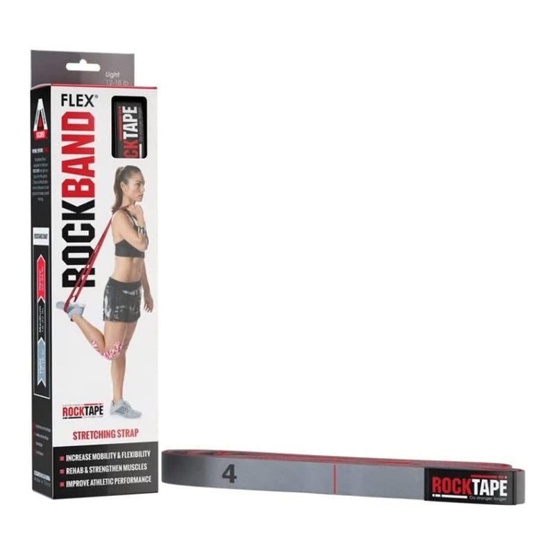 RockTape RockBand Flex Ultra-durable Resistance Bands with Handles and Loops Grey - BeesActive Australia
