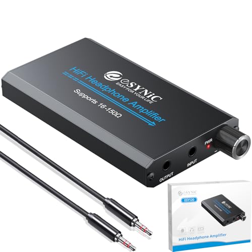 eSynic Rechargeable 16-150Ω Headphone AMP Poratble-3.5MM Audio in & Out