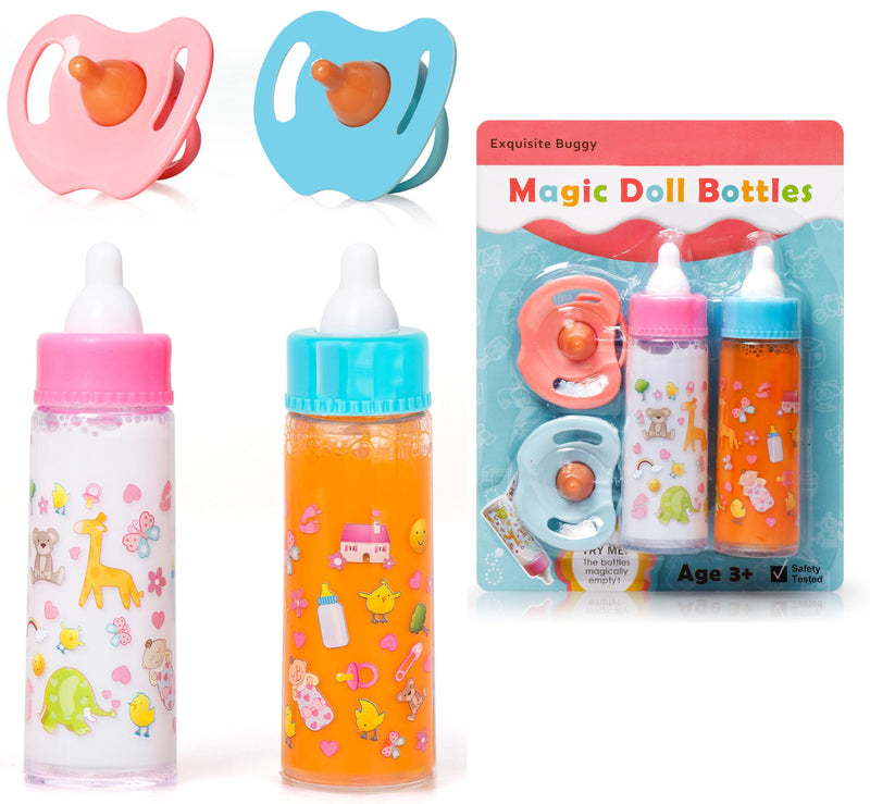 My Sweet Baby Disappearing Magic Bottles - Includes 1 Milk, 1 Juice Bottle with Pacifier for Baby Doll (Colorful) Colorful - BeesActive Australia