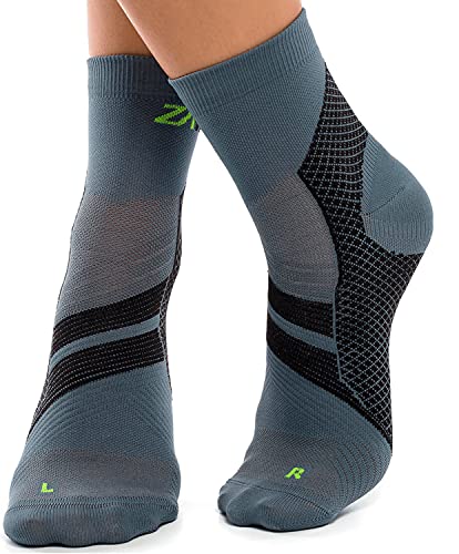 Plantar Fasciitis Socks, Ankle Compression, Foot & Arch Support Gray/Black XX-Large