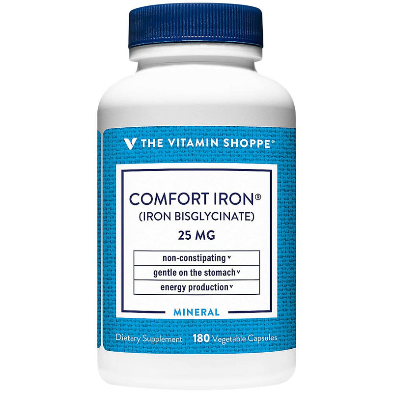 The Vitamin Shoppe Iron 25MG - Red Blood Cell Production, Energy & Oxygen Transport Support, Essential Mineral