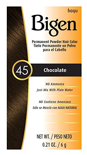 #45 Chocolate Bigen Permanent Powder - 6 Pack 45 Chocolate 0.21 Ounce (Pack of 6)