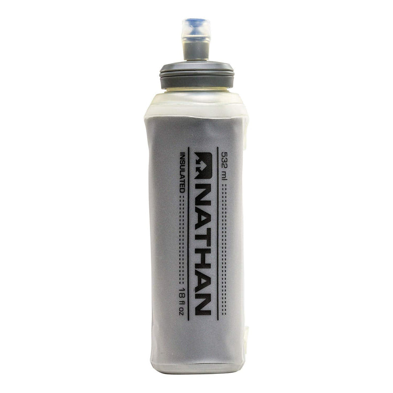 Nathan Insulated Soft Flask, Soft Flask Running Bottle, Hydration Insulated Water Bottle for Hiking, Walking, Exercise, Fits in Nathan Vests, 18oz