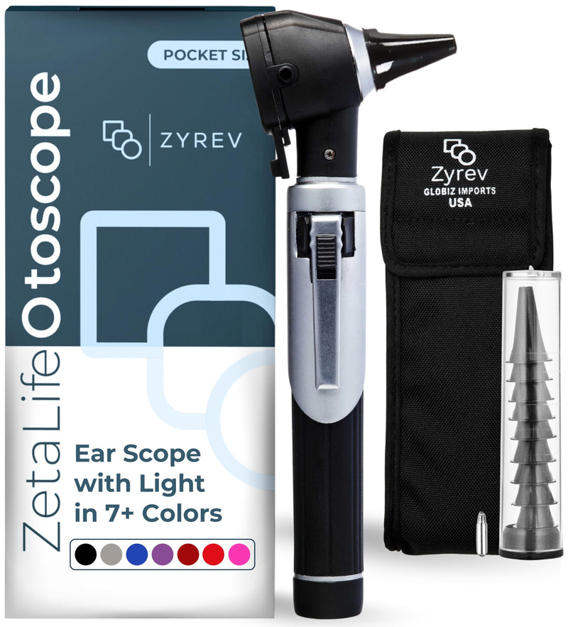 Zyrev ZetaLife Otoscope - Ear Scope with Light, Ear Infection Detector, Pocket Size (Black Color) Black - BeesActive Australia