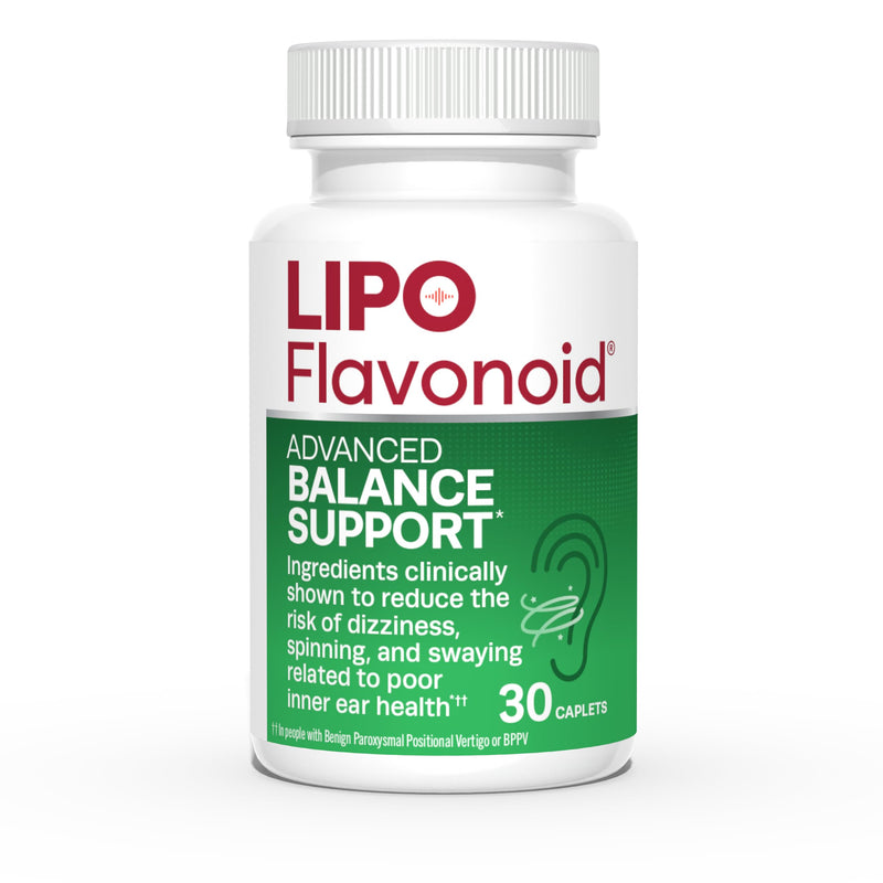 Lipo-Flavonoid Balance Support Supplement - Inner Ear Health & Vertigo Relief with Ginkgo Biloba, Bioflavonoids, & B Vitamins - Reduces Dizziness, Spinning, & Swaying - 30-Count Unflavored 30 Count (Pack of 1) - BeesActive Australia
