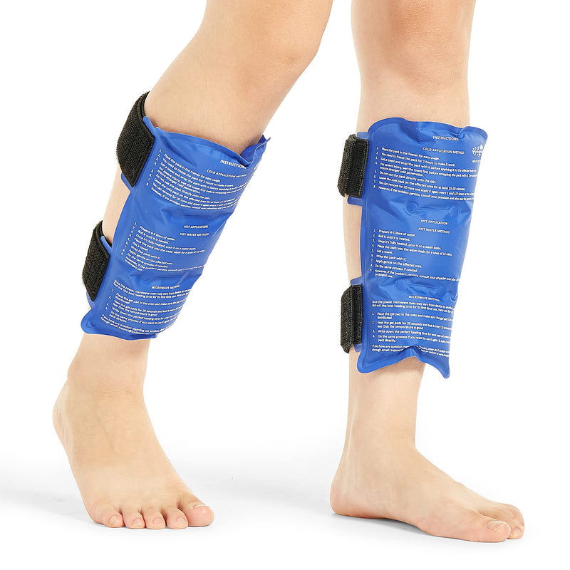 BODYPROX Shin Splint Ice Pack 2 Pack - Reusable Cold and Hot Wrap for Shin Splints Pain Relief, Flexible Ice Pack for Runners - BeesActive Australia